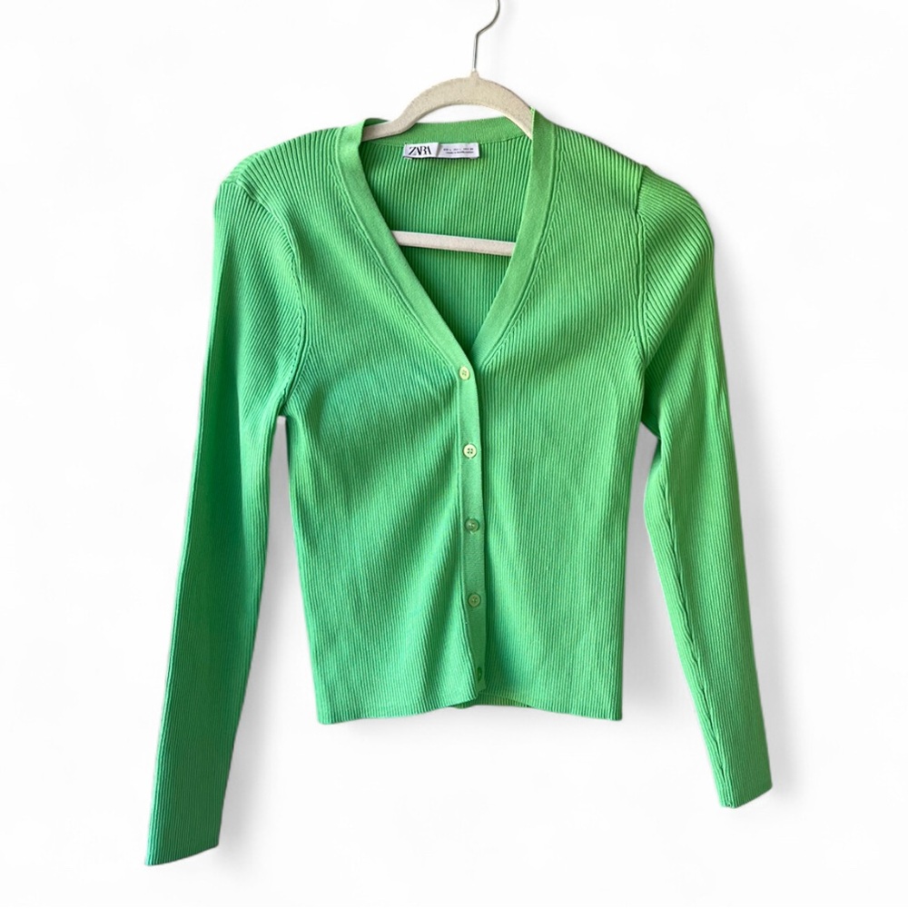 Zara Vibrant Green Knit Top